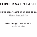 PPLR_HIDDEN_PRODUCT Reorder Previous Label Design - SATIN