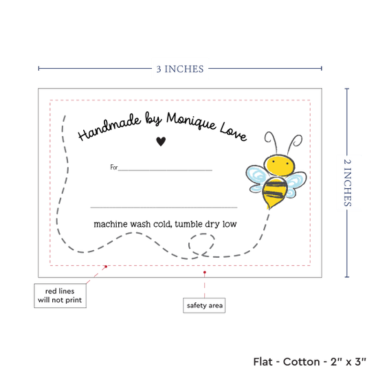 PPLR_HIDDEN_PRODUCT Cute Buzzing Bee (2"x3"-Cotton)