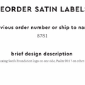 PPLR_HIDDEN_PRODUCT Reorder Previous Label Design - SATIN