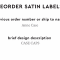 PPLR_HIDDEN_PRODUCT Reorder Previous Label Design - SATIN