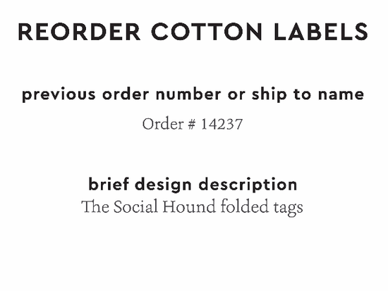 PPLR_HIDDEN_PRODUCT Reorder Previous Label Design - COTTON