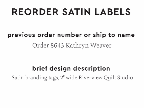 PPLR_HIDDEN_PRODUCT Reorder Previous Label Design - SATIN