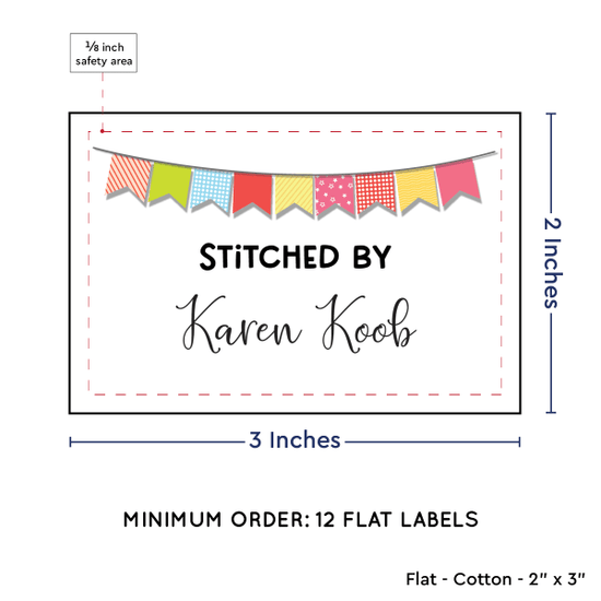PPLR_HIDDEN_PRODUCT Colorful Banner (2"x3" Cotton - 12 labels/set)
