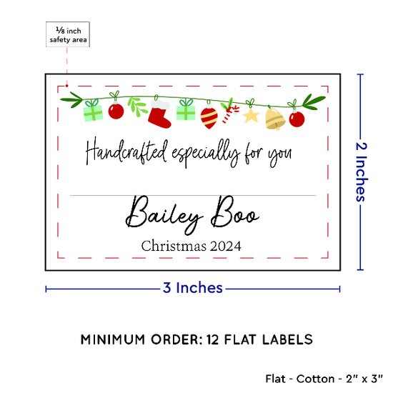 PPLR_HIDDEN_PRODUCT Christmas Garland with Fill in Blanks (2"x3" Cotton - 12 labels/set)