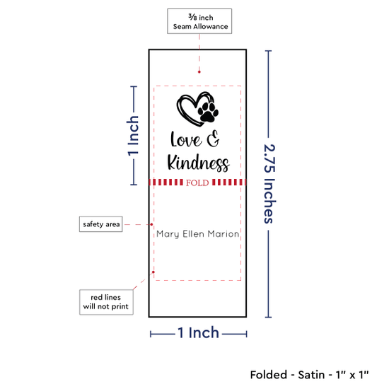 PPLR_HIDDEN_PRODUCT Heart and Paw Print (1" wide - Satin)