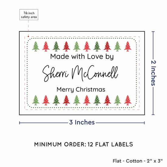 PPLR_HIDDEN_PRODUCT Christmas Trees (2"x3" Cotton - 12 labels/set)