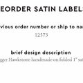PPLR_HIDDEN_PRODUCT Reorder Previous Label Design - SATIN