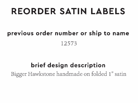 PPLR_HIDDEN_PRODUCT Reorder Previous Label Design - SATIN