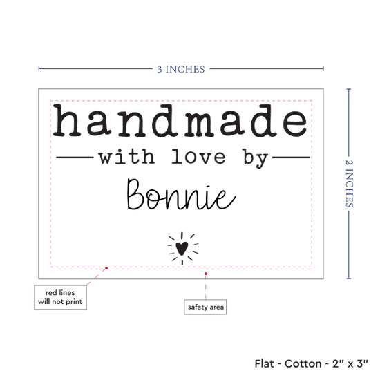 PPLR_HIDDEN_PRODUCT Modern Blanket Label with Heart (2"x3"-Cotton)