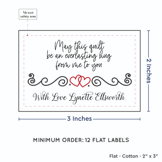 PPLR_HIDDEN_PRODUCT Double Heart Quote (2"x3" Cotton - 12 labels/set)