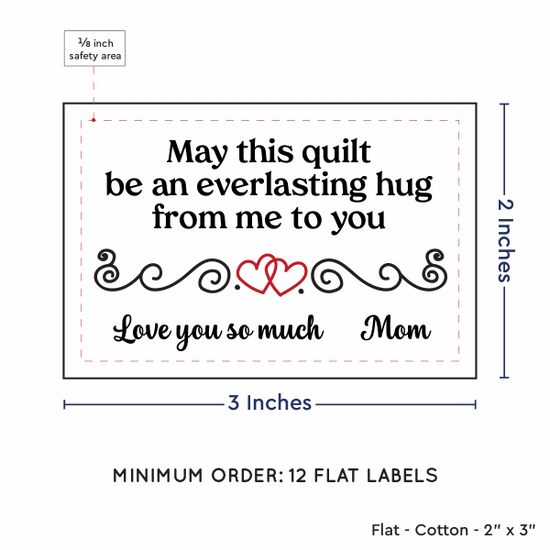 PPLR_HIDDEN_PRODUCT Double Heart Quote (2"x3" Cotton - 12 labels/set)