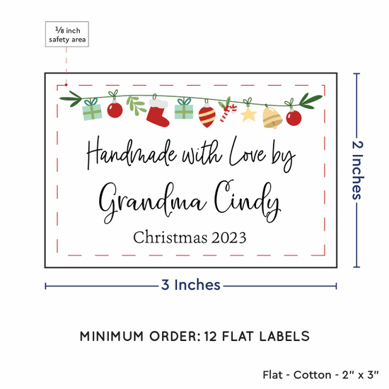 PPLR_HIDDEN_PRODUCT Christmas Garland (2"x3" Cotton - 12 labels/set)