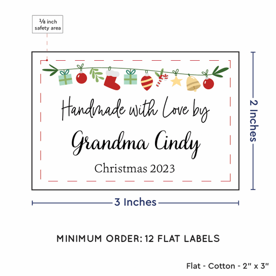 PPLR_HIDDEN_PRODUCT Christmas Garland (2"x3" Cotton - 12 labels/set)