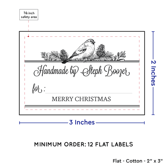 PPLR_HIDDEN_PRODUCT Winter Birds with Fill in Blanks (2"x3" Cotton - 12 labels/set)