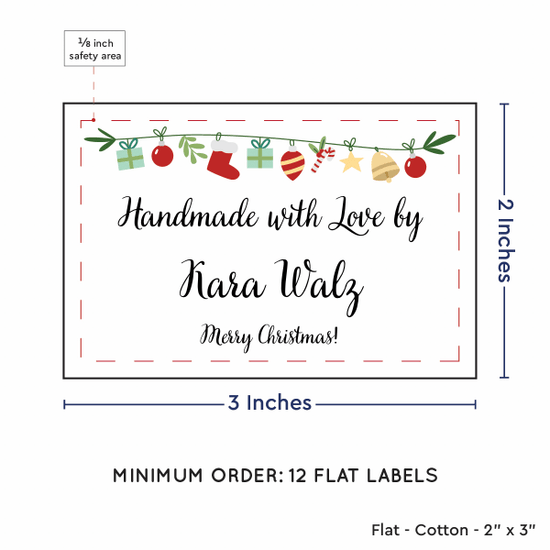 PPLR_HIDDEN_PRODUCT Christmas Garland (2"x3" Cotton - 12 labels/set)