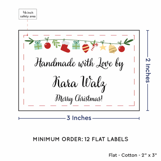 PPLR_HIDDEN_PRODUCT Christmas Garland (2"x3" Cotton - 12 labels/set)