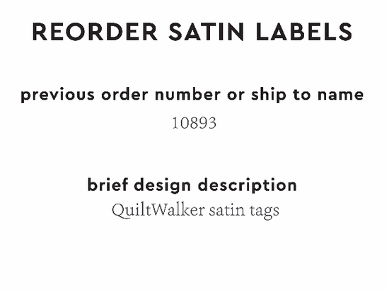 PPLR_HIDDEN_PRODUCT Reorder Previous Label Design - SATIN