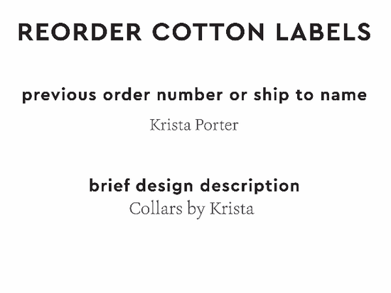 PPLR_HIDDEN_PRODUCT Reorder Previous Label Design - COTTON