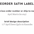 PPLR_HIDDEN_PRODUCT Reorder Previous Label Design - SATIN
