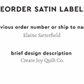 PPLR_HIDDEN_PRODUCT Reorder Previous Label Design - SATIN