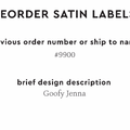 PPLR_HIDDEN_PRODUCT Reorder Previous Label Design - SATIN