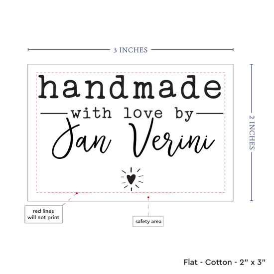 PPLR_HIDDEN_PRODUCT Modern Blanket Label with Heart (2"x3"-Cotton)