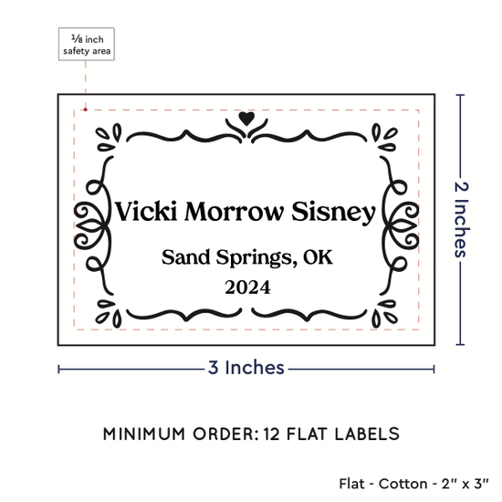 PPLR_HIDDEN_PRODUCT Swirl Accent Border (2"x3" Cotton - 12 labels/set)