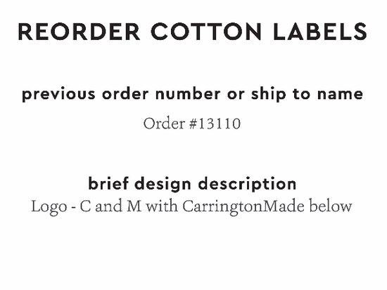 PPLR_HIDDEN_PRODUCT Reorder Previous Label Design - COTTON