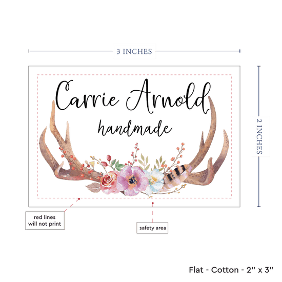 PPLR_HIDDEN_PRODUCT Boho Antlers and Flowers (2"x3"-Cotton)