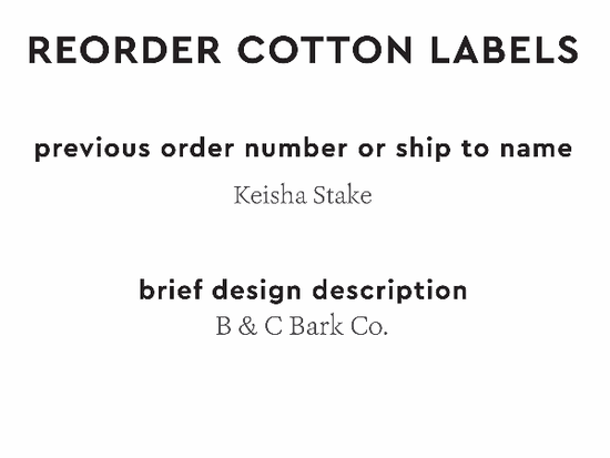 PPLR_HIDDEN_PRODUCT Reorder Previous Label Design - COTTON