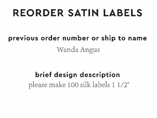 PPLR_HIDDEN_PRODUCT Reorder Previous Label Design - SATIN