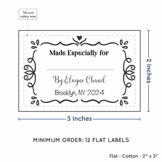 PPLR_HIDDEN_PRODUCT Swirl Accent Border with Fill in Blanks (2"x3" Cotton - 12 labels/set)
