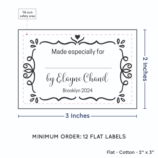 PPLR_HIDDEN_PRODUCT Swirl Accent Border with Fill in Blanks (2"x3" Cotton - 12 labels/set)