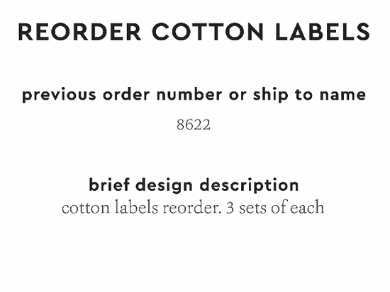 PPLR_HIDDEN_PRODUCT Reorder Previous Label Design - COTTON