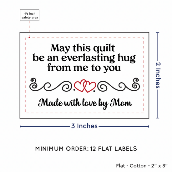 PPLR_HIDDEN_PRODUCT Double Heart Quote (2"x3" Cotton - 12 labels/set)