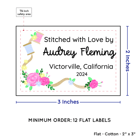 PPLR_HIDDEN_PRODUCT Thread and Flowers (2"x3" Cotton - 12 labels/set)