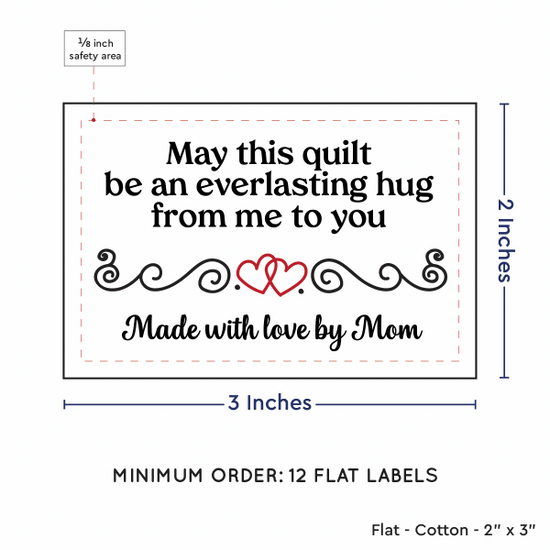 PPLR_HIDDEN_PRODUCT Double Heart Quote (2"x3" Cotton - 12 labels/set)