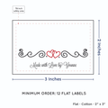 PPLR_HIDDEN_PRODUCT Double Heart Quote (2"x3" Cotton - 12 labels/set)