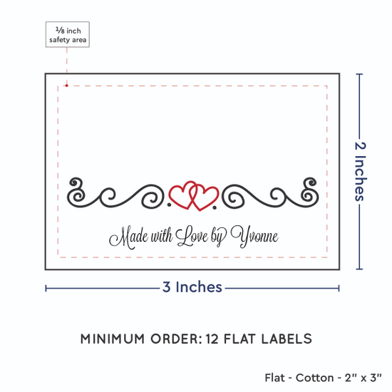 PPLR_HIDDEN_PRODUCT Double Heart Quote (2"x3" Cotton - 12 labels/set)