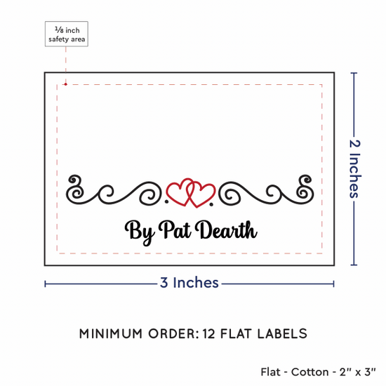 PPLR_HIDDEN_PRODUCT Double Heart Quote (2"x3" Cotton - 12 labels/set)