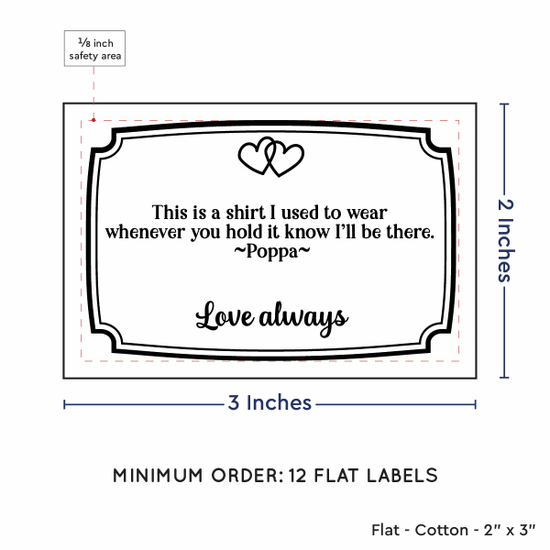 PPLR_HIDDEN_PRODUCT Frame Quote (2"x3" Cotton - 12 labels/set)