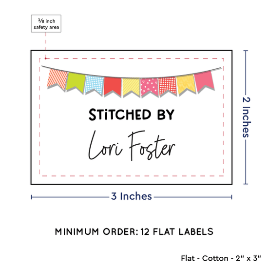 PPLR_HIDDEN_PRODUCT Colorful Banner (2"x3" Cotton - 12 labels/set)