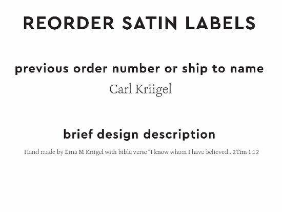 PPLR_HIDDEN_PRODUCT Reorder Previous Label Design - SATIN