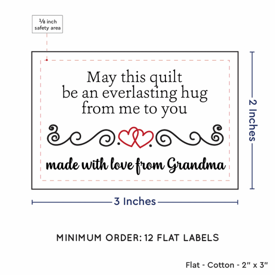 PPLR_HIDDEN_PRODUCT Double Heart Quote (2"x3" Cotton - 12 labels/set)