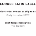 PPLR_HIDDEN_PRODUCT Reorder Previous Label Design - SATIN