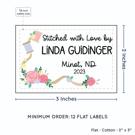 PPLR_HIDDEN_PRODUCT Thread and Flowers (2"x3" Cotton - 12 labels/set)