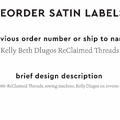 PPLR_HIDDEN_PRODUCT Reorder Previous Label Design - SATIN