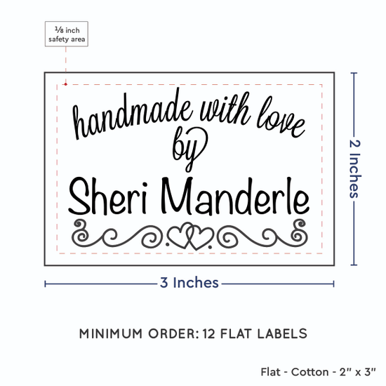 PPLR_HIDDEN_PRODUCT Double Heart Border (2"x3" Cotton - 12 labels/set)
