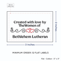 PPLR_HIDDEN_PRODUCT Double Heart Quote (2"x3" Cotton - 12 labels/set)