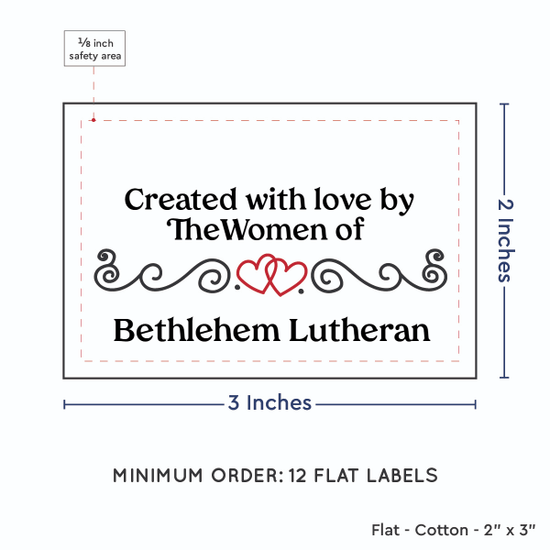 PPLR_HIDDEN_PRODUCT Double Heart Quote (2"x3" Cotton - 12 labels/set)